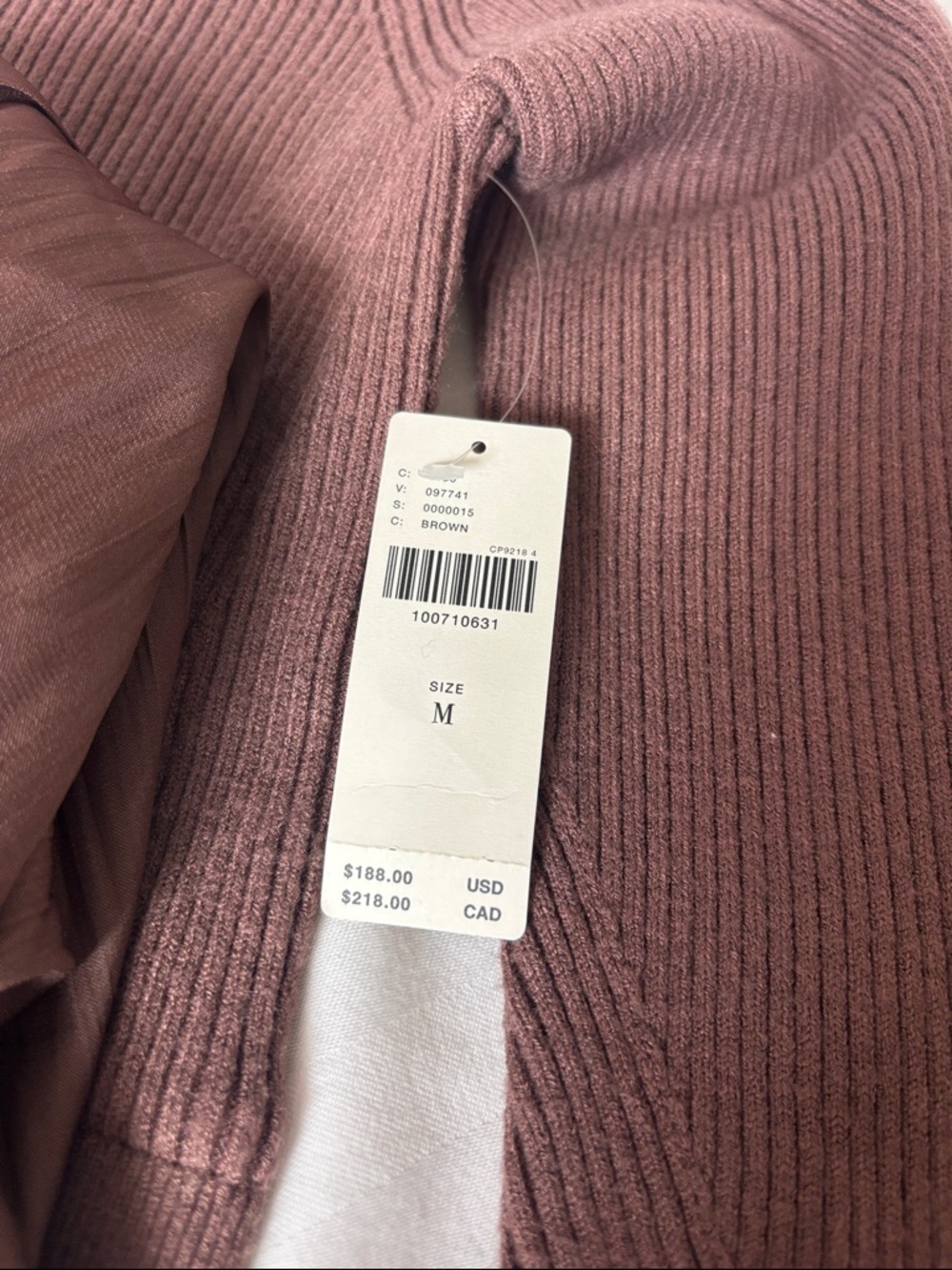 Anthropologie Brown Ribbed-Bodice Maxi Dress with Side Slit - Picture 9 of 14